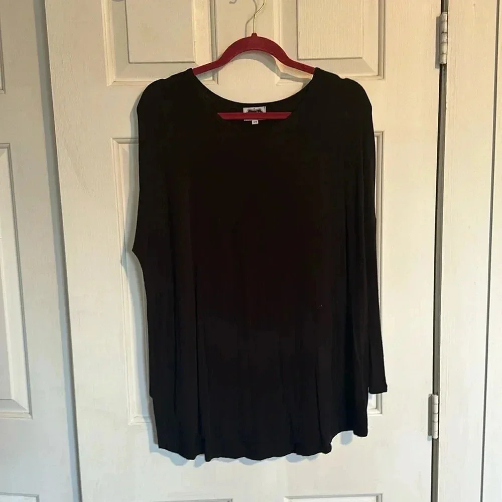 Mud Pie Black Long Sleeve Tunic Size S/M